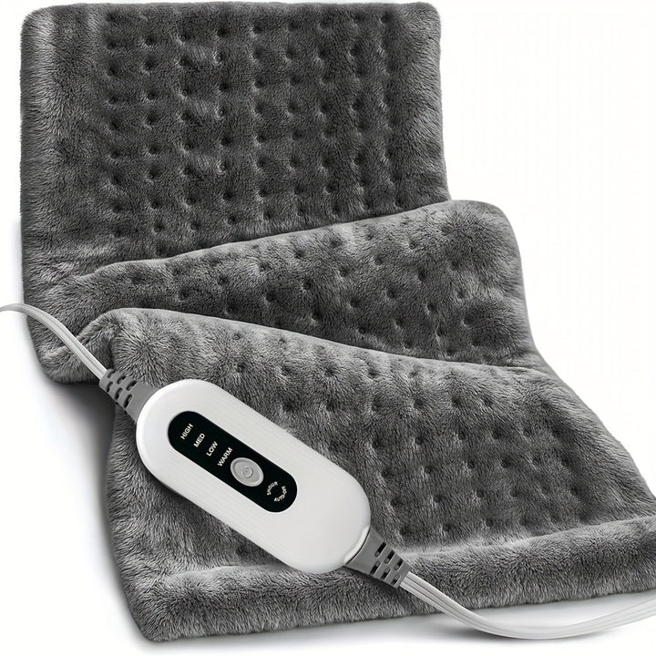 King Size Heating Pad For Back - 4 Heat Levels Up To 150°F & 2-Hour Auto-Off, 12x24 Inch, Soft Flannel, Machine Washable, Heat Pad For Neck & Shoulder, Knee, Leg, Electric Heating Pad - Gift For Men, Mom & Dad - Total Trends Fusion