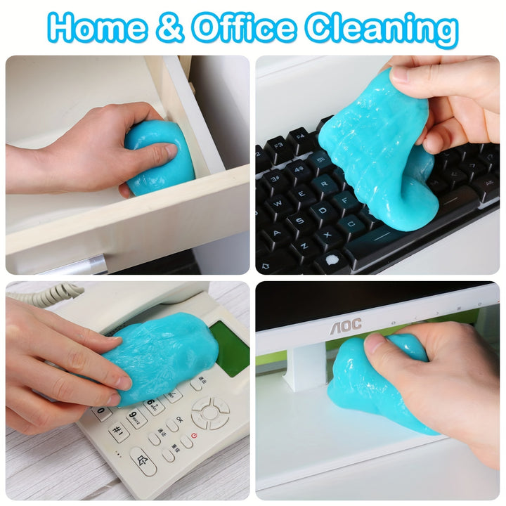 Motomate Car Cleaning Gel, Blue, Car Crevice Cleaner Slime, For Auto Air Vent Interior Detail, Removal For Car Putty, Cleaning Keyboard Cleaner - Total Trends Fusion