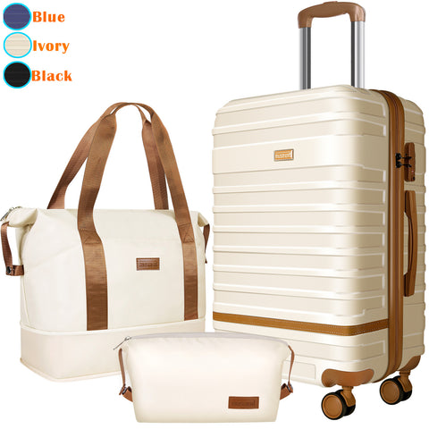 Expandable Suitcase Set Luggage Sets, 20 inch Carry On Luggage - Travel Duffel Bag with TSA Lock and Double Spinner Wheels - Total Trends Fusion