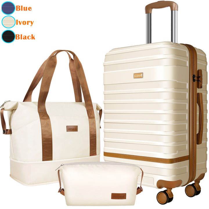 Expandable Suitcase Set Luggage Sets, 20 inch Carry On Luggage - Travel Duffel Bag with TSA Lock and Double Spinner Wheels - Total Trends Fusion