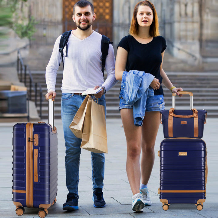 Expandable Suitcase Set Luggage Sets, 20 inch Carry On Luggage - Travel Duffel Bag with TSA Lock and Double Spinner Wheels