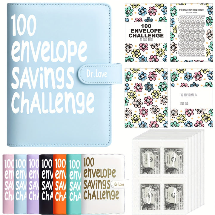 Dr.Love [Upgraded version]100 Envelope Saving Challenge Binder, Budget Binder, Money Saving Challenge Book, Saving Challenge Notebook, Money Organizer, Budget Planner Book for Budgeting. - Total Trends Fusion