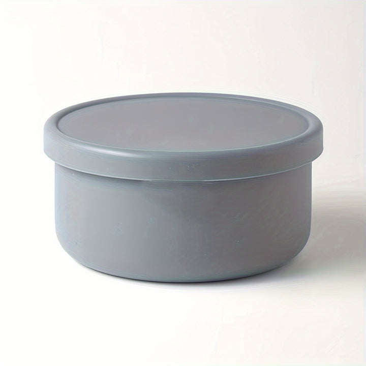 Versatile Silicone Fresh-Keeping Box - BPA-Free, Microwave & Freezer Safe, Perfect for Fruits, Vegetables, and Lunches - Round Kitchen Storage Container with Flip-Top Lid - Total Trends Fusion