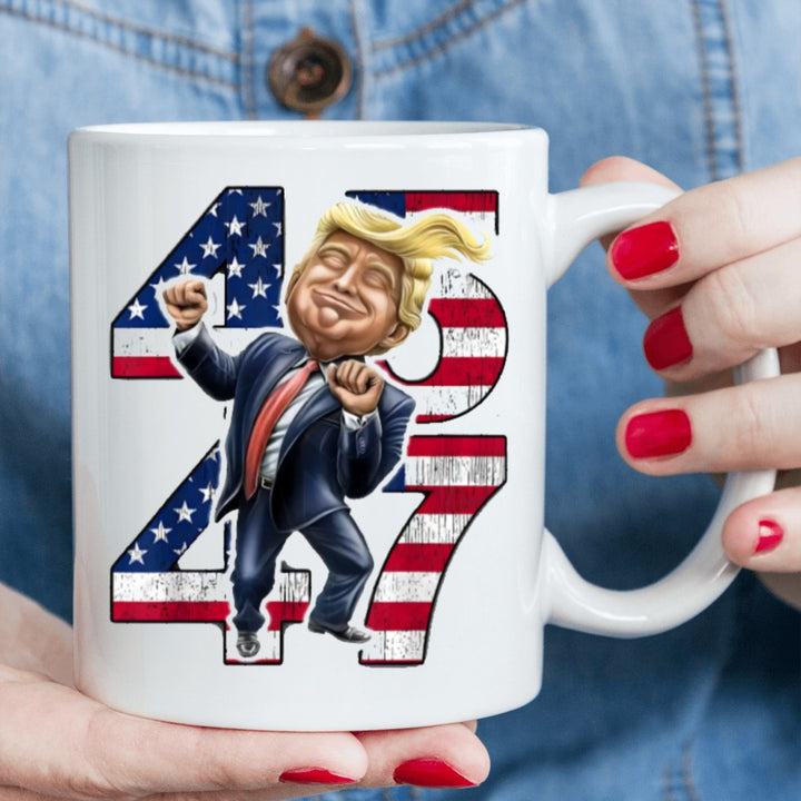 Trump 2024 Re-Election Celebration Coffee Mug - 11oz Ceramic, Insulated & Reusable, Perfect Gift for Patriotic Trump Fans on Birthdays, Thanksgiving, Christmas