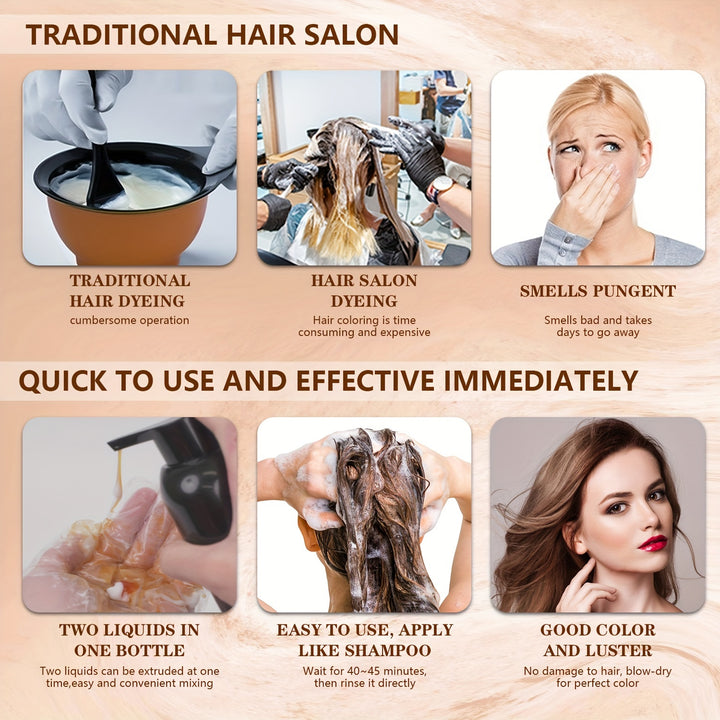 5 In 1 Hair Colour Shampoo, Long Lasting Hair Colour Shampoo, Instant Hair Colour Shampoo, For Men And Women.500ML/16.94FL.OZ Halloween
