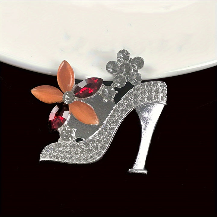 Bling High Heel Car Vent Clip - Crystal & Rhinestone Fashion Shoe Decor with Scented Gel Pad, Cute Auto Interior Accessory - Total Trends Fusion
