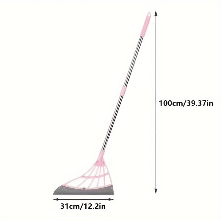 Magic Silicone Broom, Broom Rubber Strip, Sweep Cleaning Floor Wiper, Domestic Toilet Lazy Broom, Effective Glass and Fine Dust Sweeper, Perfect for Hard Floor Cleaning, Durable Plastic Handle, Home cleaning product - Total Trends Fusion