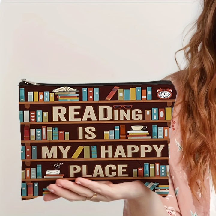 Chic Waterproof Cosmetic Bag for Women - Perfect Gift for Readers, Librarians & Book Lovers - Ideal for Travel & Everyday Use - Total Trends Fusion