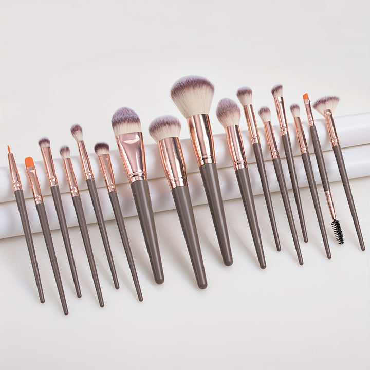 Complete Function Makeup Brush Kit Premium Synthetic Eyeshadow Foundation Face Blending Blush Brush Concealer Eye Makeup Brush Set Ideal For Makeup Beginner Artist - Total Trends Fusion