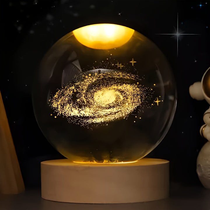 Creative 3D Solar Galaxy, Milky Way Interior, Carved Luminous Crystal Ball, Night Light, Senior Gifts, Graduation Season, Birthday Gifts, Girlfriends, Objects, Teachers, Classmates, Halloween, Christmas, Valentine's Day - Total Trends Fusion