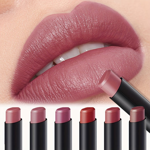 6pcs Matte Lipstick Pen - Long-Lasting, Easy to Color, Moisturizing, Natural, and Hydrating Lipstick with Vibrant Colors - Total Trends Fusion