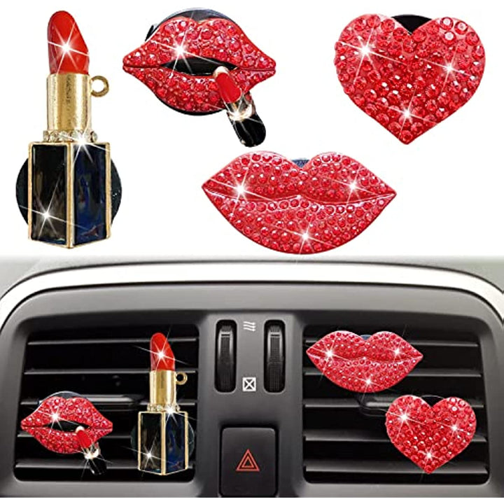 Add Some Sparkle to Your Car with 4pcs Red Lips Air Fresheners! - Total Trends Fusion