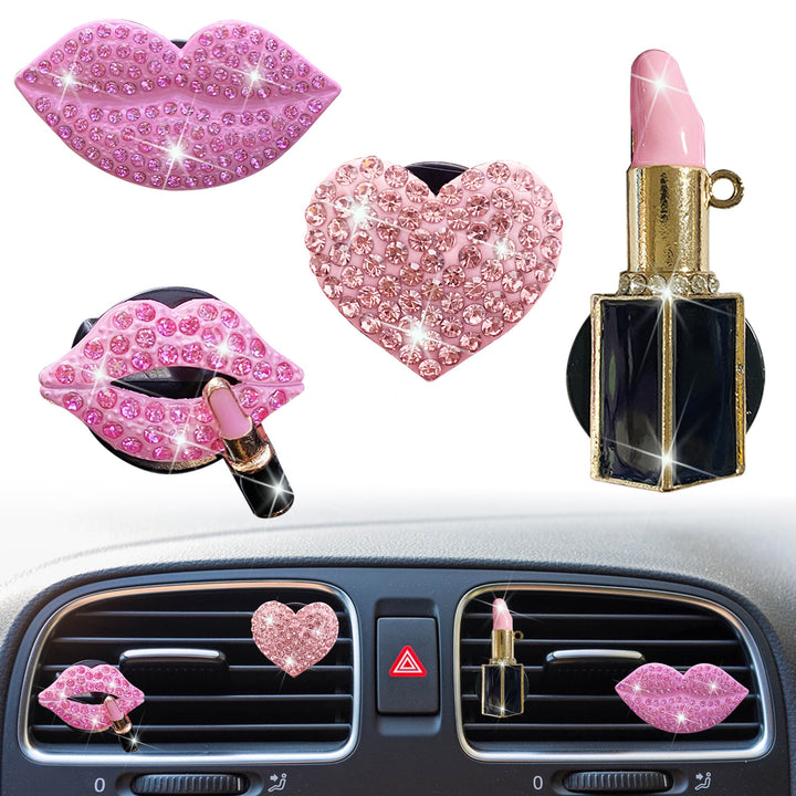 Add Some Sparkle to Your Car with 4pcs Red Lips Air Fresheners! - Total Trends Fusion