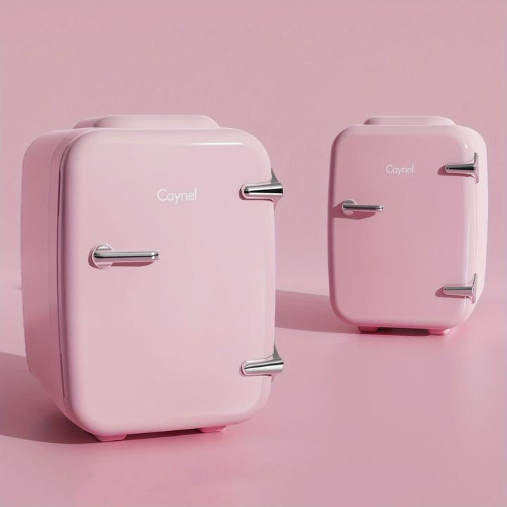 1pc, CAYNEL Mini Fridge Portable Thermoelectric 4 Liter Cooler And Warmer For Skincare, Beauty Fridge For Foods, Medications, Cosmetics, Breast Milk, Medications Home And Travel - Total Trends Fusion