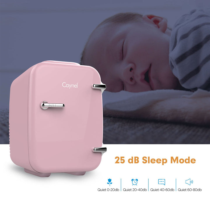 1pc, CAYNEL Mini Fridge Portable Thermoelectric 4 Liter Cooler And Warmer For Skincare, Beauty Fridge For Foods, Medications, Cosmetics, Breast Milk, Medications Home And Travel - Total Trends Fusion