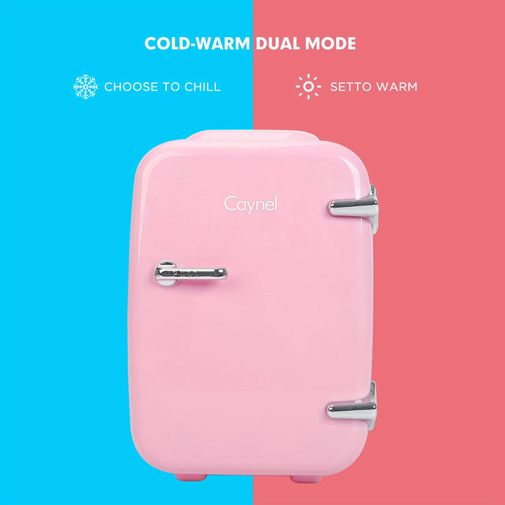 1pc, CAYNEL Mini Fridge Portable Thermoelectric 4 Liter Cooler And Warmer For Skincare, Beauty Fridge For Foods, Medications, Cosmetics, Breast Milk, Medications Home And Travel - Total Trends Fusion