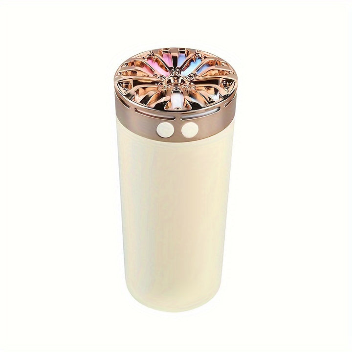 1pc Portable Car Humidifier Aroma Diffuser, 10.14oz, With Colorful Color-changing LED Night Light, Can Add Essential Oils - Total Trends Fusion