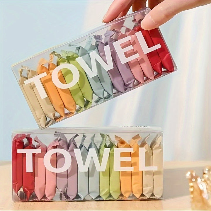 Portable Compressed Disposable Towels: Thickened Compression Face Towel for Travel & Home Use - Skin Safe, No Phthalates - Total Trends Fusion