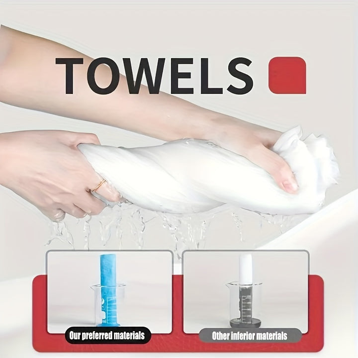 Portable Compressed Disposable Towels: Thickened Compression Face Towel for Travel & Home Use - Skin Safe, No Phthalates - Total Trends Fusion