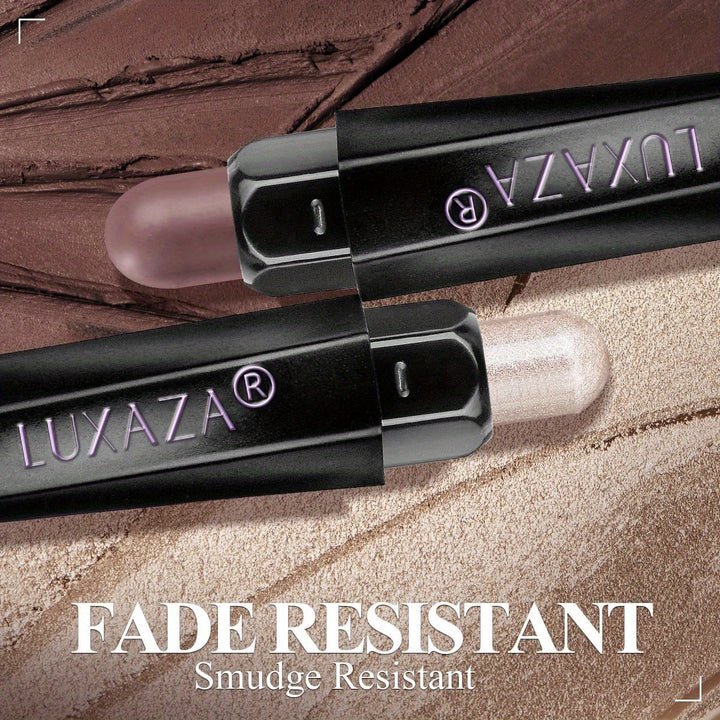 LUXAZA 10PCS Eyeshadow Stick, Shimmer And Matte Neutral Brown Eye Shadow Sticks Pencil Crayon, Eye Brightener Stick With Crease-proof Formula, Waterproof &amp; Long Lasting - Total Trends Fusion