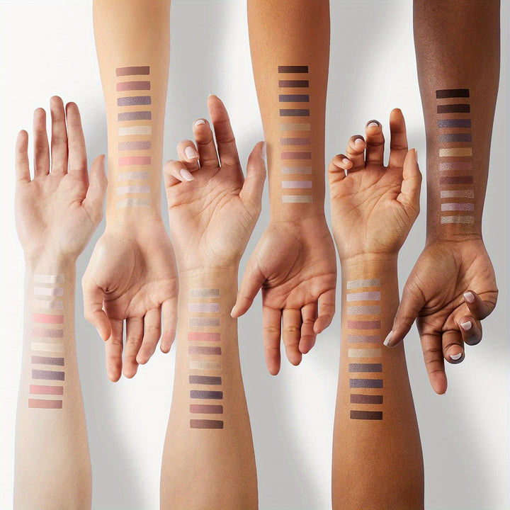 LUXAZA 10PCS Eyeshadow Stick, Shimmer And Matte Neutral Brown Eye Shadow Sticks Pencil Crayon, Eye Brightener Stick With Crease-proof Formula, Waterproof &amp; Long Lasting - Total Trends Fusion