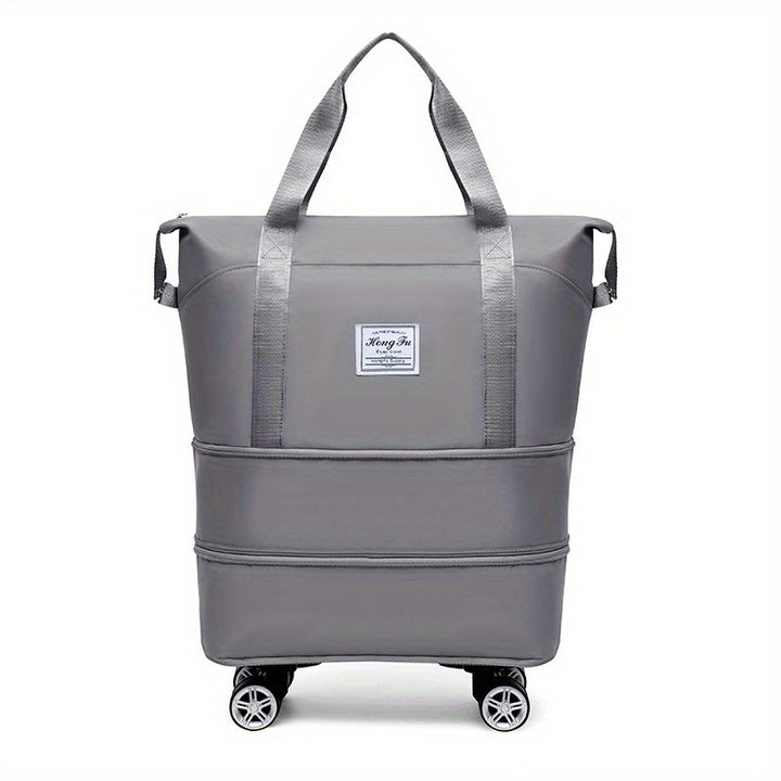 Large capacity luggage bag, double-layer expandable storage luggage bag, short distance waiting for delivery, student start school universal wheel travel bag