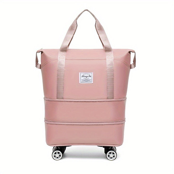 Large capacity luggage bag, double-layer expandable storage luggage bag, short distance waiting for delivery, student start school universal wheel travel bag