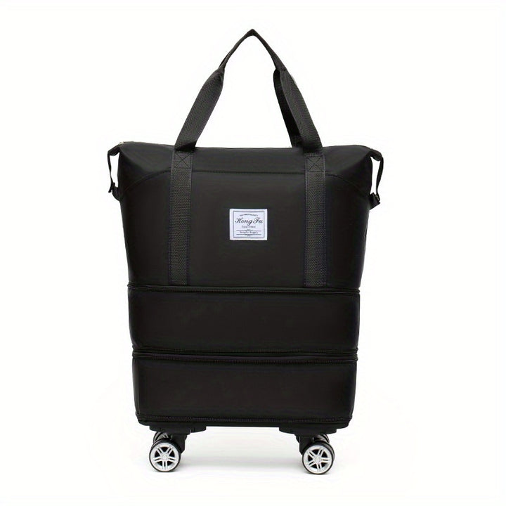 Large capacity luggage bag, double-layer expandable storage luggage bag, short distance waiting for delivery, student start school universal wheel travel bag - Total Trends Fusion