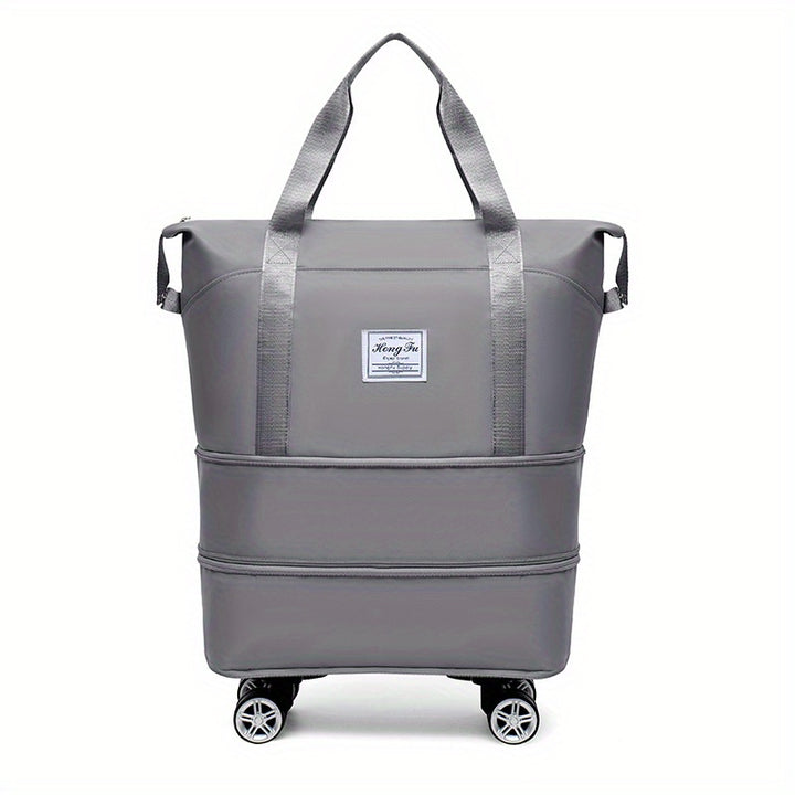 Large capacity luggage bag, double-layer expandable storage luggage bag, short distance waiting for delivery, student start school universal wheel travel bag - Total Trends Fusion