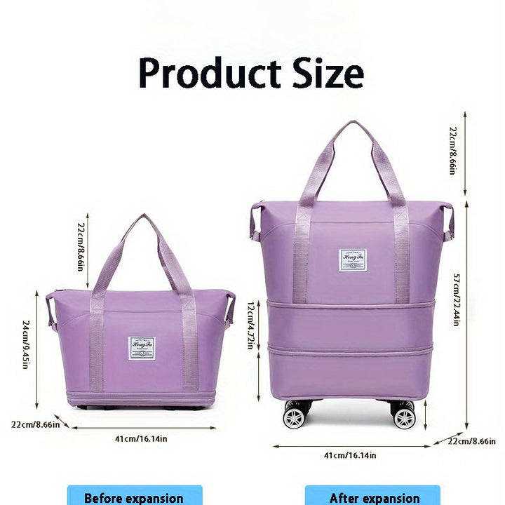 Large capacity luggage bag, double-layer expandable storage luggage bag, short distance waiting for delivery, student start school universal wheel travel bag