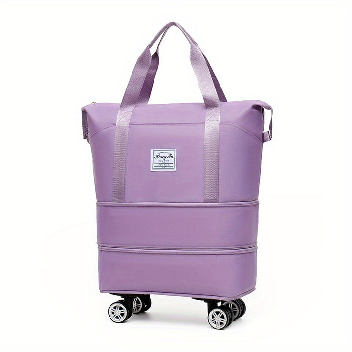 Large capacity luggage bag, double-layer expandable storage luggage bag, short distance waiting for delivery, student start school universal wheel travel bag