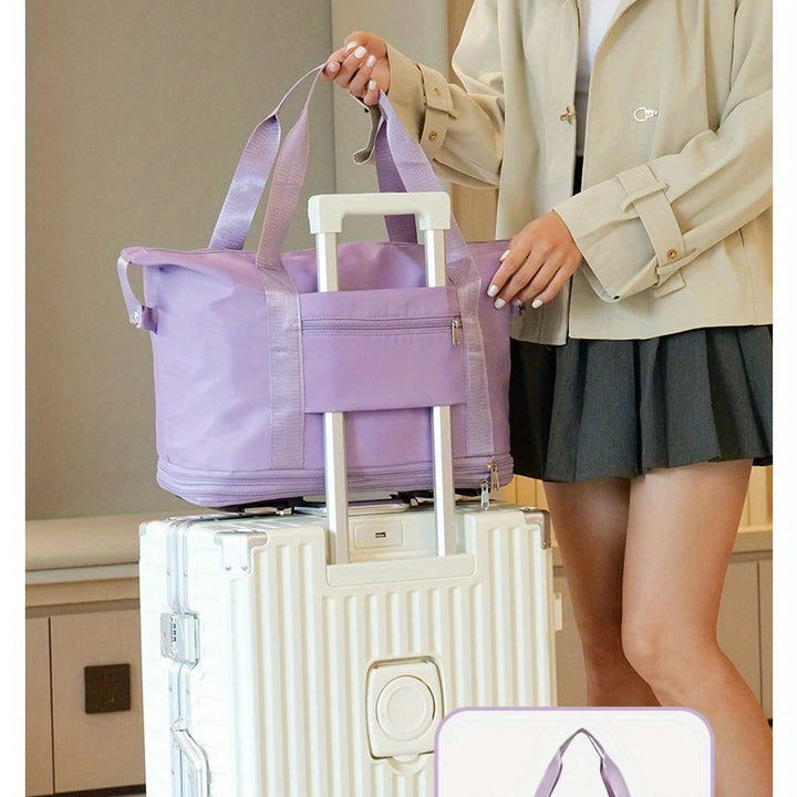 Large capacity luggage bag, double-layer expandable storage luggage bag, short distance waiting for delivery, student start school universal wheel travel bag