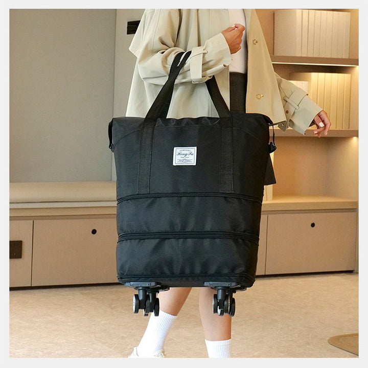 Large capacity luggage bag, double-layer expandable storage luggage bag, short distance waiting for delivery, student start school universal wheel travel bag