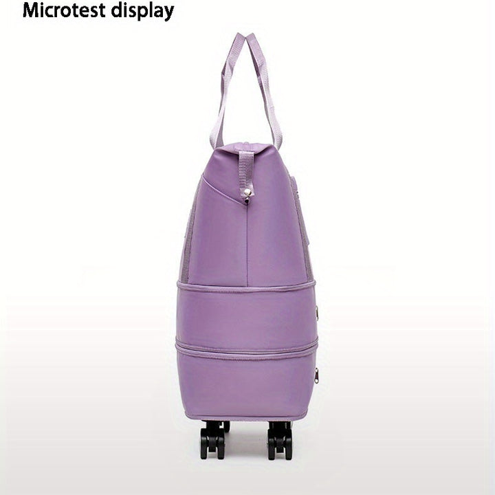 Large capacity luggage bag, double-layer expandable storage luggage bag, short distance waiting for delivery, student start school universal wheel travel bag