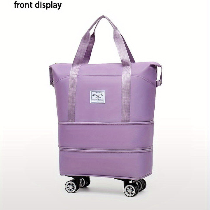 Large capacity luggage bag, double-layer expandable storage luggage bag, short distance waiting for delivery, student start school universal wheel travel bag