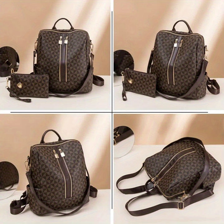 Fashion printed backpacks for women new large capacity retro anti-theft backpack multi-purpose leisure travel bag - Total Trends Fusion