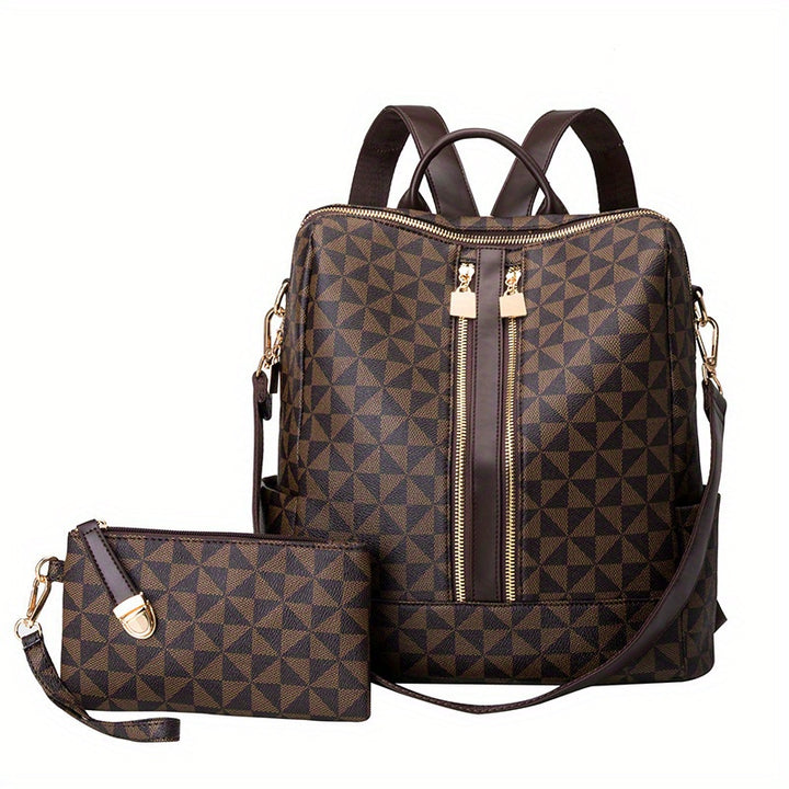 Fashion printed backpacks for women new large capacity retro anti-theft backpack multi-purpose leisure travel bag - Total Trends Fusion