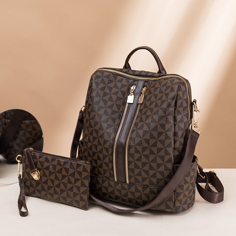 Fashion printed backpacks for women new large capacity retro anti-theft backpack multi-purpose leisure travel bag - Total Trends Fusion