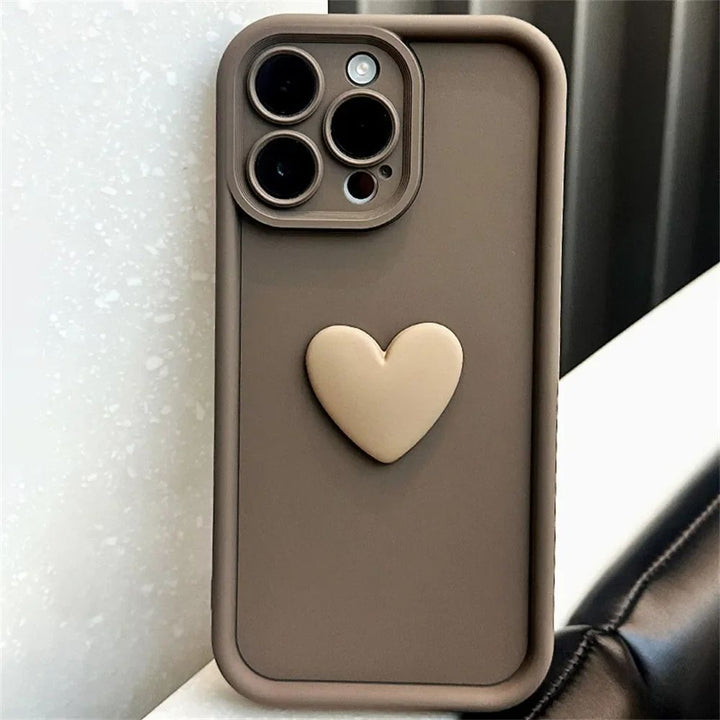 Cute 3D love for iphone14promax new 14pro all-inclusive anti-fall 13/12 creative silicone phone case - Total Trends Fusion