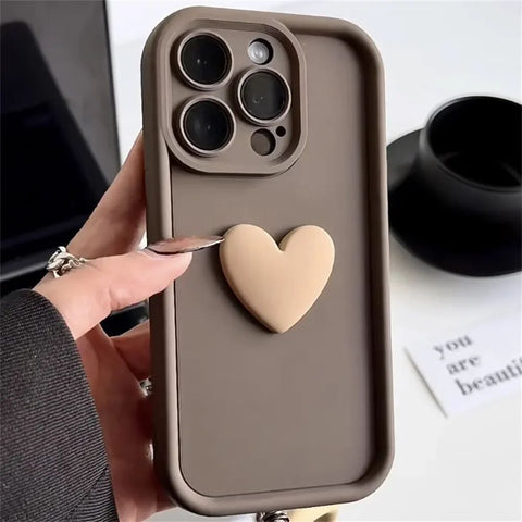 Cute 3D love for iphone14promax new 14pro all-inclusive anti-fall 13/12 creative silicone phone case - Total Trends Fusion