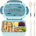 NatraProw Bento Box for Adult, 1200 ML Lunch Containers for Adults, LeakProof Lunch Box with Utensils, BPA Free, 3 Compartment Bento Box Microwave Safe, Pink - Total Trends Fusion