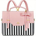 Briefcase for Women, 15.6 Inch Convertible Laptop Briefcase Backpack with Bow, Cute Kawaii Computer Messenger Crossbody Laptop Tote Bag Carrying Case Gift for College Work Travel 3 in 1, Pink - Total Trends Fusion