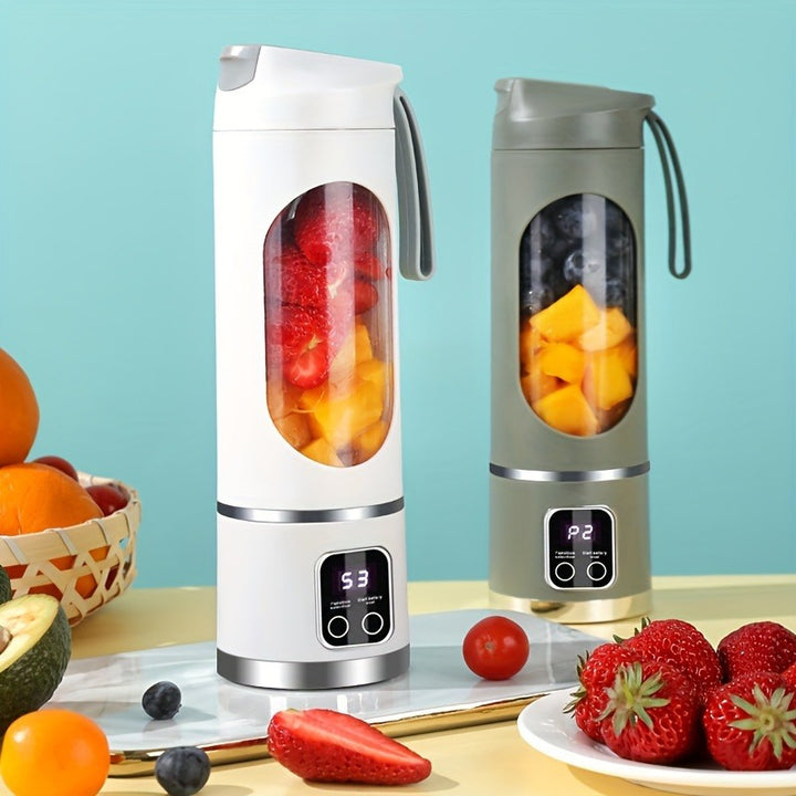 Portable USB Rechargeable Mini Blender & Juicer - 3 Modes, Digital Display, 12 Blades, Easy to Clean, Perfect for Travel and Fresh Drinks, Kitchen Must-Have - Total Trends Fusion