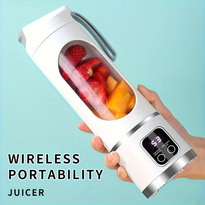 Portable USB Rechargeable Mini Blender & Juicer - 3 Modes, Digital Display, 12 Blades, Easy to Clean, Perfect for Travel and Fresh Drinks, Kitchen Must-Have - Total Trends Fusion