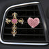 Car aromatherapy rhinestone love car trend perfume clip golden rhinestone cross car air conditioner decoration - Total Trends Fusion