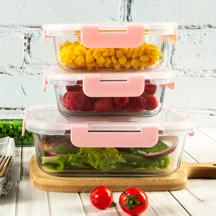24Pcs (12 Lids+12 Glass Bowl) Borosilicate Glass Food Storage Containers with Airtight Lids, Ideal for Meal Prep, Lunches - Microwave and Dishwasher Safe - Total Trends Fusion