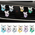 6pcs 6 Color Car Air Vent Clip, Dual Butterfly Flowers Car Charm, Car Air Freshener With Fragrance Cotton Pad, Women Fashion Car Decorations Gift - Total Trends Fusion