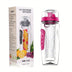Fruit Infused Water Bottle 32OZ Fruit Juice Shaker Sport with Flip Top Non-Slip Handle for Office, Home Sports, Running, Walking, Hiking - Total Trends Fusion