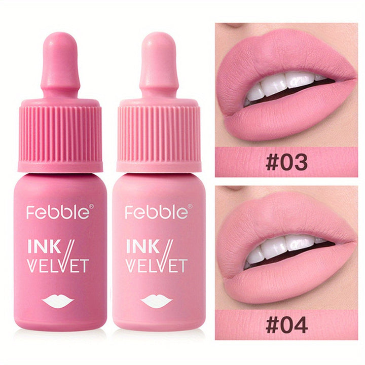 2-Piece Velvet Liquid Lipstick Set - High-Pigment, Long-Lasting, and Moisturizing Formula - Smooth Matte Finish for Bold, Velvety Lips - Waterproof and Smudge-Proof - Perfect for All-Day Wear and Any Occasion - Total Trends Fusion