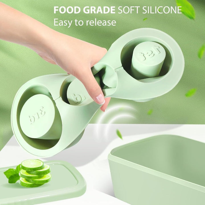 Ice Cube Tray for Stanley Cup: 30-40 Oz Tumbler Ice Mold Silicone - Hollow Cylinder Ice Maker Freezer with Lid and Bin for Water Bottle Whiskey Cocktail Coffee Juice - Total Trends Fusion